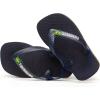 imageHavaianas Kids Brazil Logo Flip Flop SandalNavy Blue
