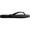 imageHavaianas Womens Flip Flop SandalBlackBlackSilver Metallic
