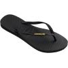 imageHavaianas Womens Flip Flop SandalBlackGold Metallic