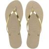 imageHavaianas Womens Flipflop FlipFlopBeigesand GreyLight Golden