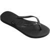 imageHavaianas Womens Slim Crystal Flip FlopsBlack