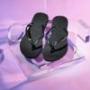 imageHavaianas Womens Slim Crystal Flip FlopsBlack