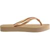 imageHavaianas Womens Slim Flatform Flip Flop SandalGolden