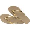imageHavaianas Womens Slim Princesas Flip FlopGolden Sand Metalic