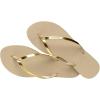 imageHavaianas Womens Slim Princesas Flip FlopSand GreyLight Gold