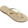imageHavaianas Womens Slim Princesas Flip FlopSand GreyLight Gold