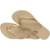 imageHavaianas Womens Slim Princesas Flip FlopSand GreyLight Golden