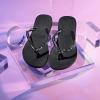 imageHavaianas Womens Slim Rock Mesh Sandal Rose Gold Flip FlopBlack
