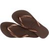 imageHavaianas Womens Slim Season Flip FlopDark Brown Metallic