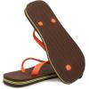 imageHavaianas Womens Slim Season Flip FlopDark BrownOrange