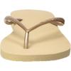 imageHavaianas Womens Slim Season Flip FlopGold SandgreyLightgolden 2719