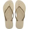 imageHavaianas Womens Slim Season Flip FlopGold SandgreyLightgolden 2719