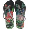 imageHavaianas Womens Slim Tropical Flip Flop SandalMulticolourblackGraphite