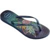 imageHavaianas Womens Slim Tropical Flip Flop SandalNavy Blue