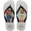 imageHavaianas UnisexChild Mario Bros Sandal WhiteBlack Flip FlopWhiteBlack