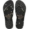 imageHavaianas Womens Flip Flop SandalBlackBlackSilver Metallic