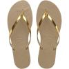 imageHavaianas Womens Slim Princesas Flip FlopGolden Sand Metalic