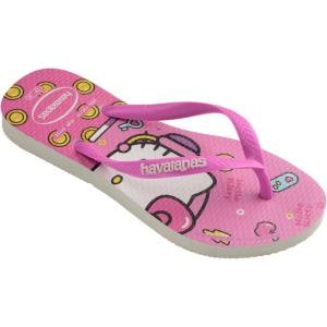 imageHavaianas Girls Hello Kitty WhiteReddish Purple FlipFlopWhite