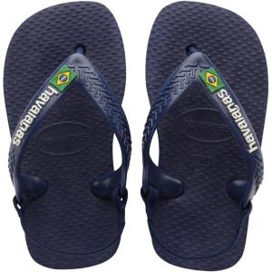 imageHavaianas Kids Brazil Logo Flip Flop SandalNavy Blue