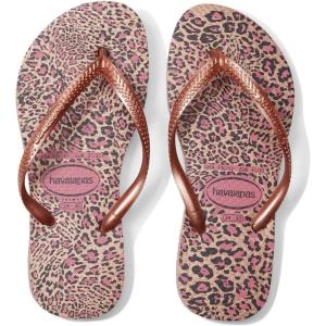 imageHavaianas Kids Slim Animals Flip Flops  Kids Summer Sandals  Crocus RoseGolden Blush 10C little kid