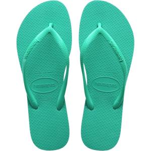 imageHavaianas Kids Slim Flip Flops  Kids Summer Sandals for Boys ampamp Girls  Virtual Green 9C little kid