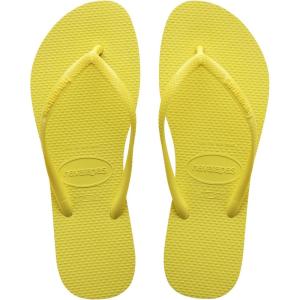 imageHavaianas Kids Slim Flip Flops  Kids Summer Sandals for Boys ampamp Girls  pixel yellow 9C little kid