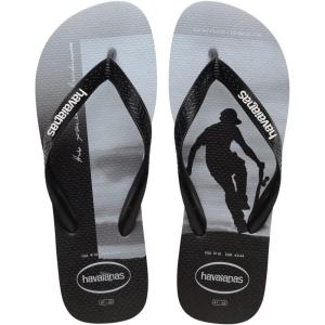 imageHavaianas Mens FlipFlopBlackBlackWhiteWhite