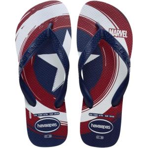 imageHavaianas Mens Top Marvel Logomania Flip Flop Sandals SizeNavyNavy