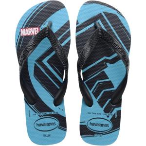 imageHavaianas Mens Top Marvel Logomania Flip Flop Sandals SizeTranquility Blue