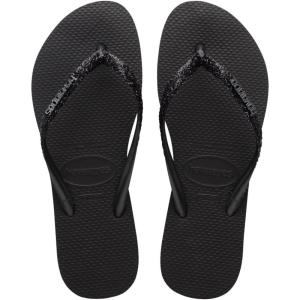imageHavaianas Slim Glitter II Flip Flop SandalBlackDark Grey