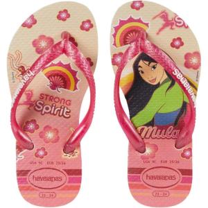 imageHavaianas UnisexChild Kids Slim Fashion SandalBeigeRed