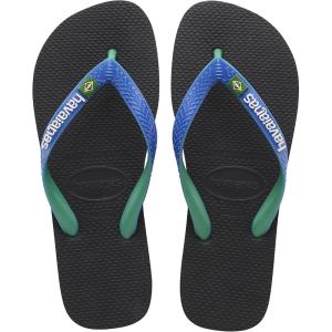 imageHavaianas UnisexChild Kids Slim Fashion SandalBlackBlue Star