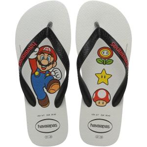 imageHavaianas UnisexChild Mario Bros Sandal WhiteBlack Flip FlopWhiteBlack