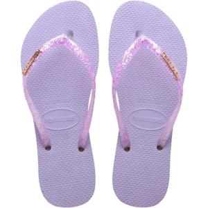 imageHavaianas Women Slim Glitter Flourish Flip Flops  Pastel Glitter Sandals  Purple 6