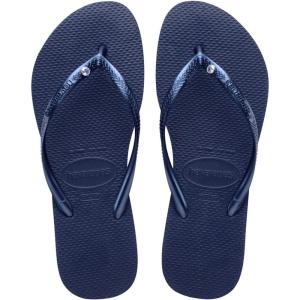imageHavaianas Womens Slim Crystal Flip FlopsNavy Blue
