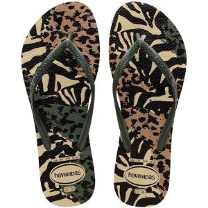 imageHavaianas Womens Slim Paisage Flip FlopGrey Green Olive