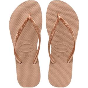 imageHavaianas Womens Slim Princesas Flip FlopPinkrose Gold