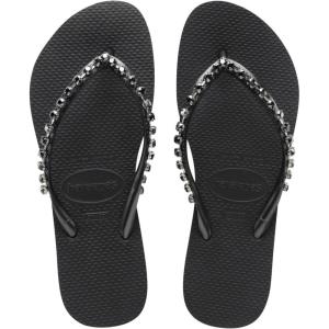 imageHavaianas Womens Slim Rock Mesh Sandal Rose Gold Flip FlopBlack