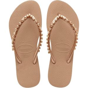 imageHavaianas Womens Slim Rock Mesh Sandal Rose Gold Flip FlopRose Gold