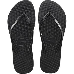 imageHavaianas Womens Slim Season Flip FlopBlack White