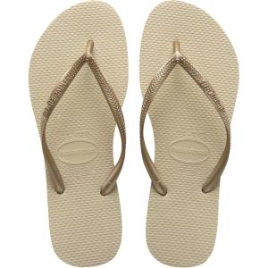 imageHavaianas Womens Slim Season Flip FlopGold SandgreyLightgolden 2719