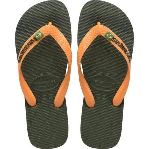 imageHavaianas Womens Slim Season Flip FlopGreen Olive Vibrant Orange