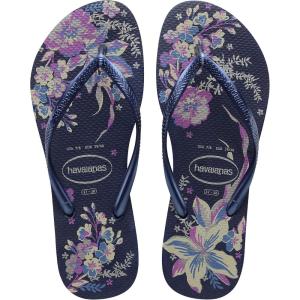 imageHavaianas Womens Slim Season Flip FlopNavy Blue Navy Blue Metallic