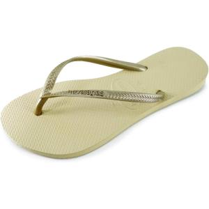 imageHavaianas Womens Slim Season Flip FlopSand GreyLight Golden