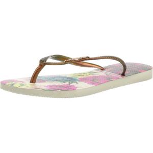 imageHavaianas Womens Slim Tropical Flip Flop SandalBeige