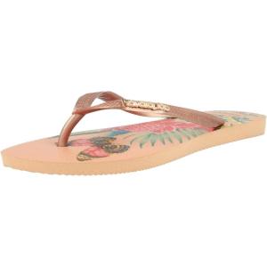 imageHavaianas Womens Slim Tropical Flip Flop SandalMulticoloursalmon Nude