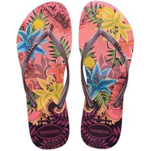 imageHavaianas Womens Slim Tropical Flip Flop SandalPink Rose 2528