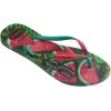 imageHavaianas Women Slim Summer Flip Flops  Watermelon Print Sandals  Tropical Green 910W  8M