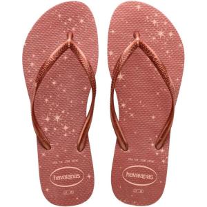 imageHavaianas Women Slim Gloss Flip Flops  Spring and Summer Pool Sandals for Women  Ballet RoseGolden Blush 1112W  910M