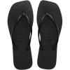 imageHavaianas Womens Slim Square Solid Flip FlopsBlack